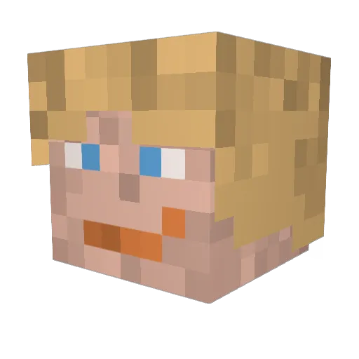cheesepetril Minecraft avatar head, 3D render