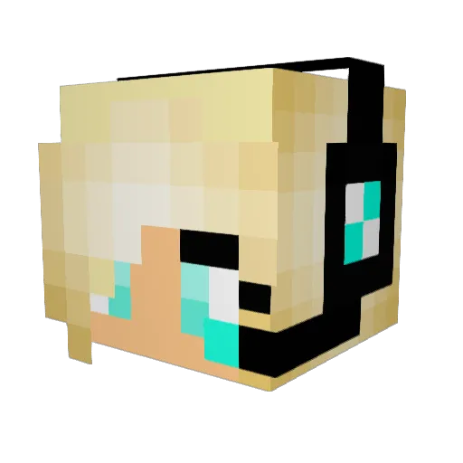 cheesequakkitkat Minecraft avatar head, 3D render
