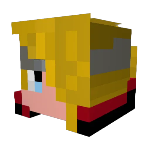 cheeseytots Minecraft avatar head, 3D render