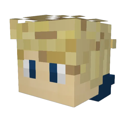 cheez2 Minecraft avatar head, 3D render