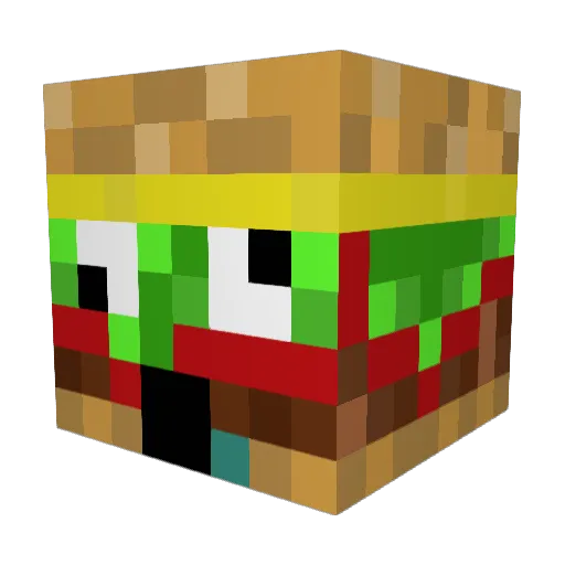 cheezeburger201 Minecraft avatar head, 3D render