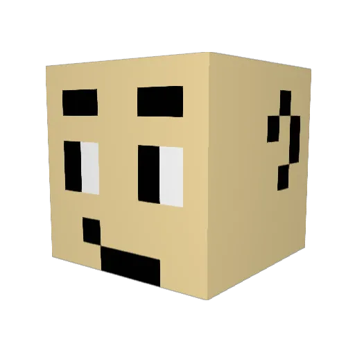 cheezepuph Minecraft avatar head, 3D render