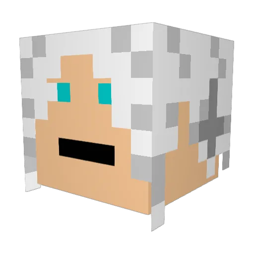 cheezyman Minecraft avatar head, 3D render