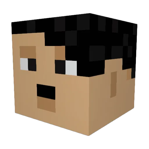 cheezypeen Minecraft avatar head, 3D render