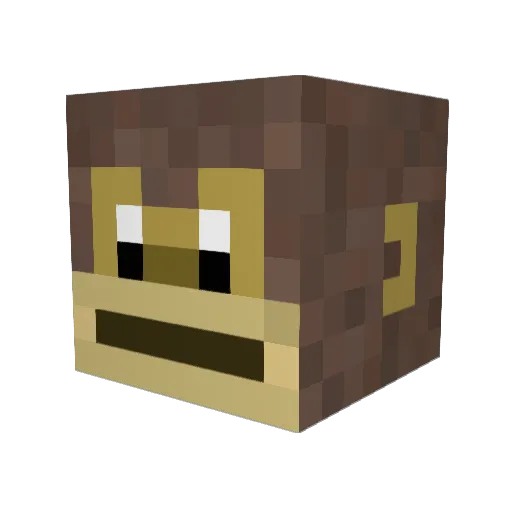 chefbot Minecraft avatar head, 3D render
