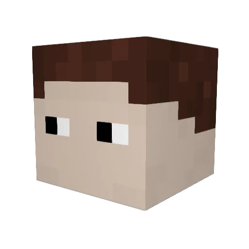 chefpeter Minecraft avatar head, 3D render