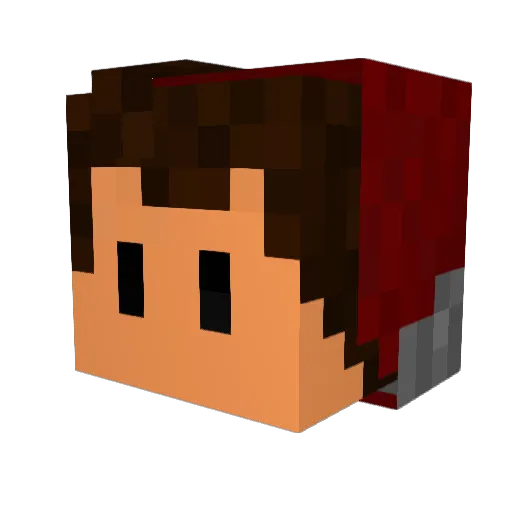 chefrox Minecraft avatar head, 3D render