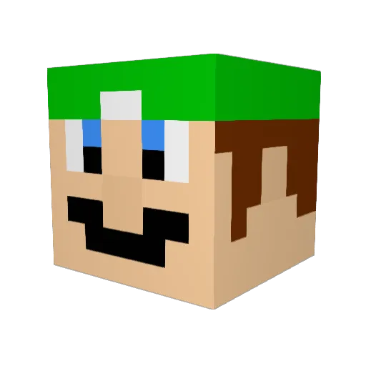 cheftAk Minecraft avatar head, 3D render