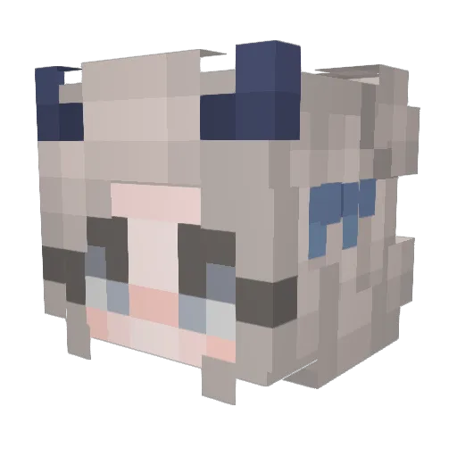 cheimie Minecraft avatar head, 3D render