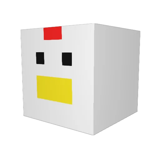 chekks Minecraft avatar head, 3D render