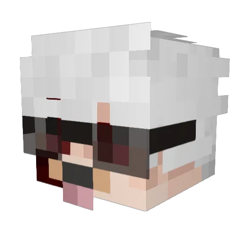 chel1x Minecraft avatar head, 3D render
