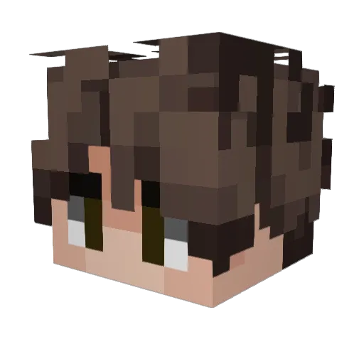chelkou Minecraft avatar head, 3D render