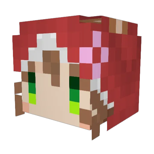 chellin Minecraft avatar head, 3D render