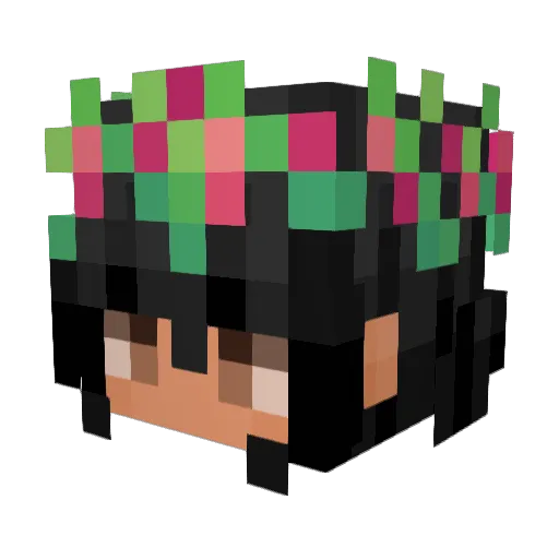 chellout Minecraft avatar head, 3D render