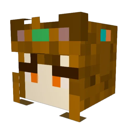 chellpope Minecraft avatar head, 3D render