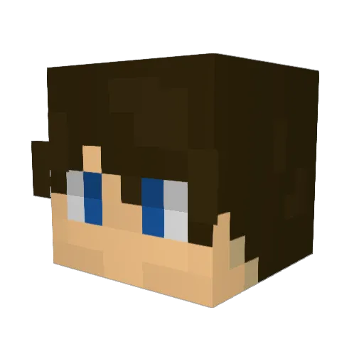 chellu Minecraft avatar head, 3D render