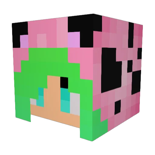 chelsniko Minecraft avatar head, 3D render
