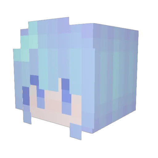 chem02 Minecraft avatar head, 3D render