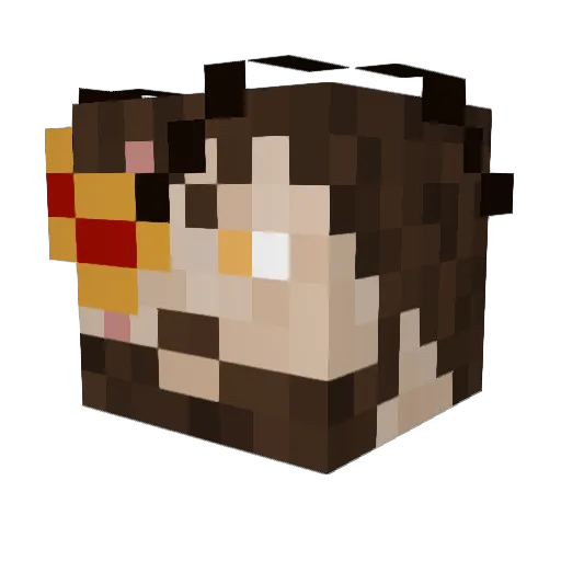 chemchaos Minecraft avatar head, 3D render