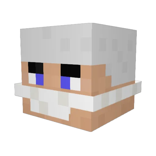 chemoso Minecraft avatar head, 3D render