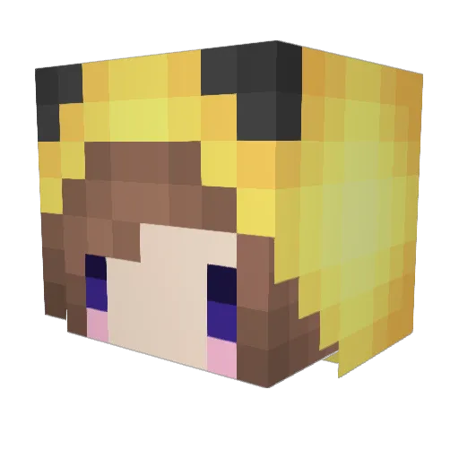 chen321aa Minecraft avatar head, 3D render