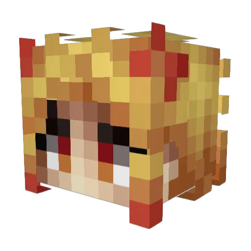 chen9015 Minecraft avatar head, 3D render