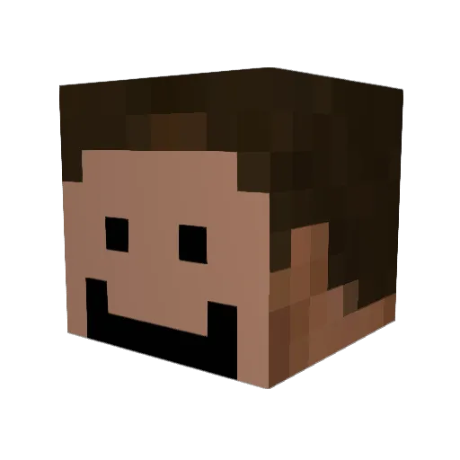 chen_chenhahaha Minecraft avatar head, 3D render