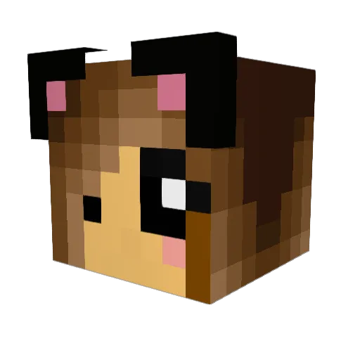 chenadd Minecraft avatar head, 3D render