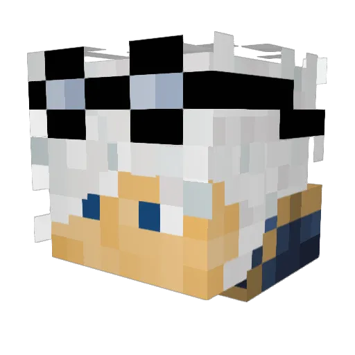 chenchoon Minecraft avatar head, 3D render