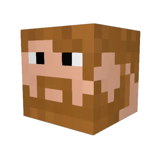 chendoyen Minecraft avatar head, 3D render