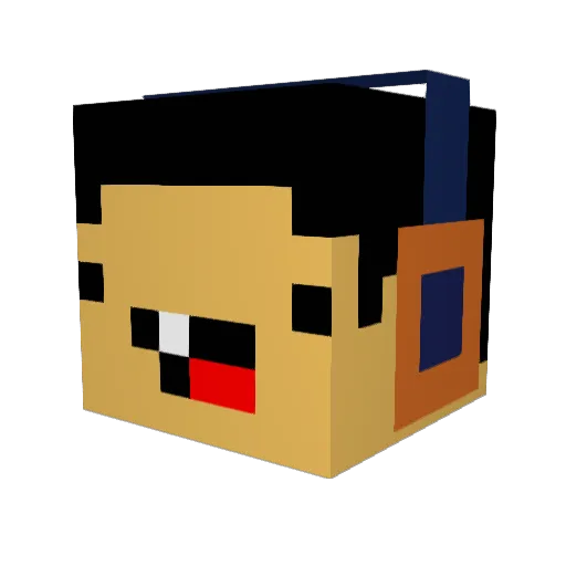 chenhh Minecraft avatar head, 3D render