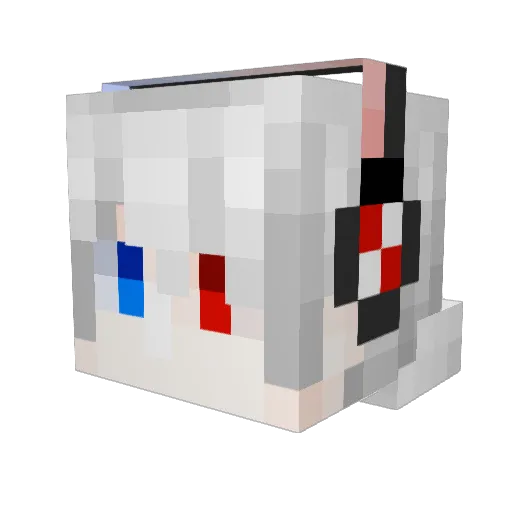 chenlanglo Minecraft avatar head, 3D render