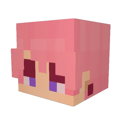 chenlian Minecraft avatar head, 3D render
