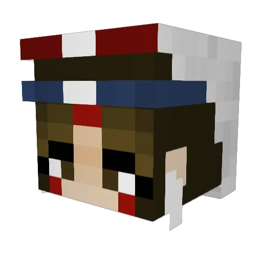 chentytina Minecraft avatar head, 3D render