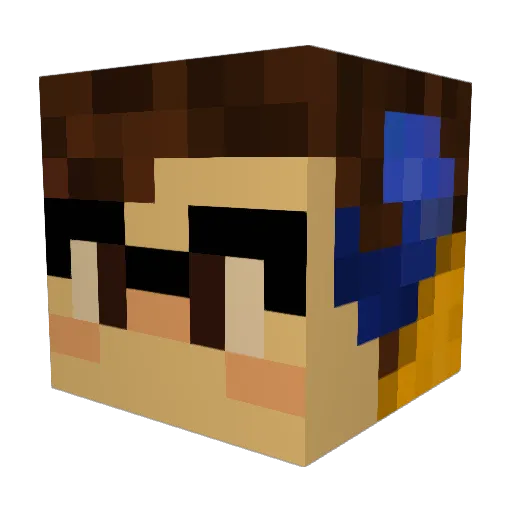 chephpods Minecraft avatar head, 3D render