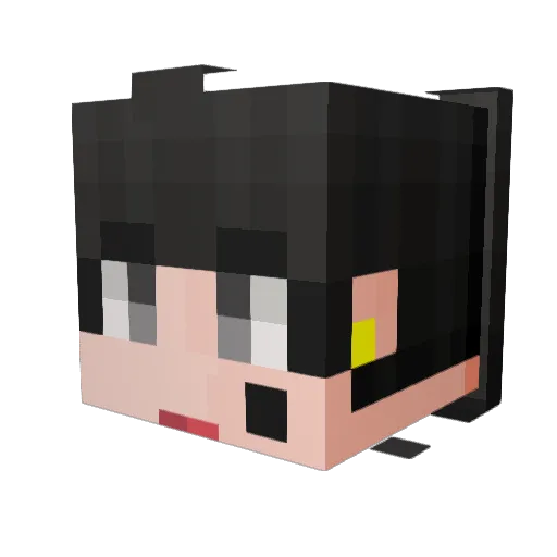 cherang Minecraft avatar head, 3D render