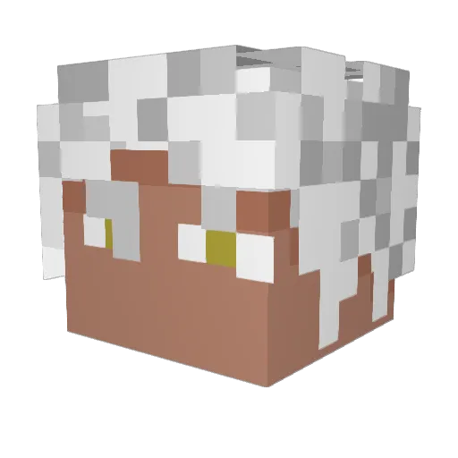 cherburb Minecraft avatar head, 3D render