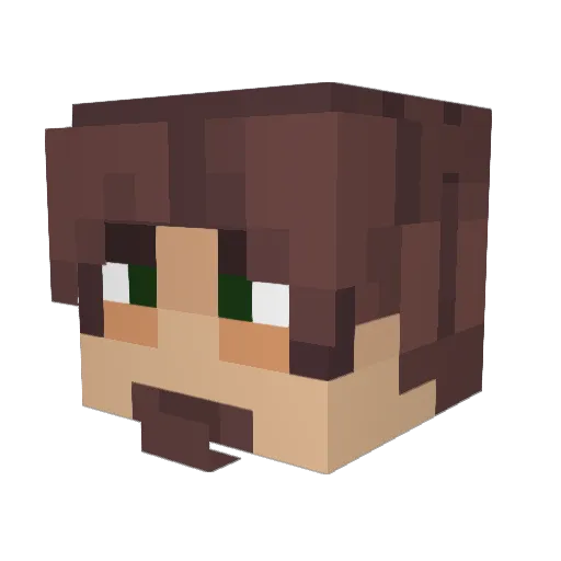 cherbylol Minecraft avatar head, 3D render