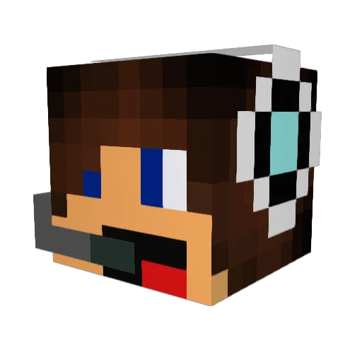 cherencq Minecraft avatar head, 3D render