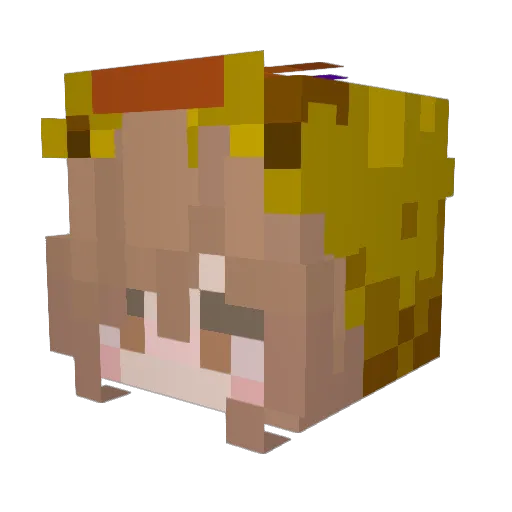 cheriblooms Minecraft avatar head, 3D render