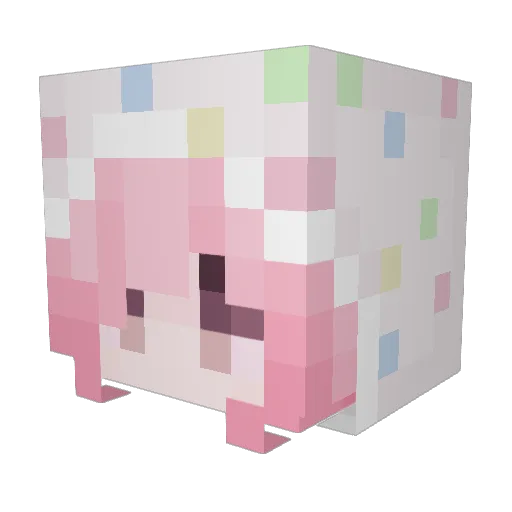 cherieade Minecraft avatar head, 3D render