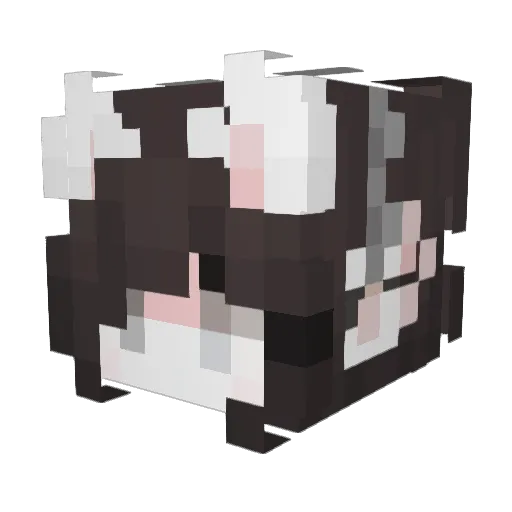 cheriedoll Minecraft avatar head, 3D render