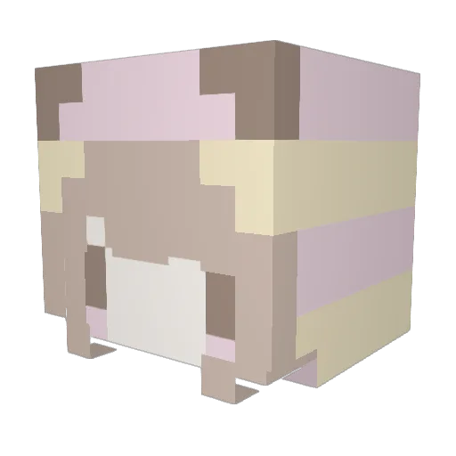 cheriette Minecraft avatar head, 3D render