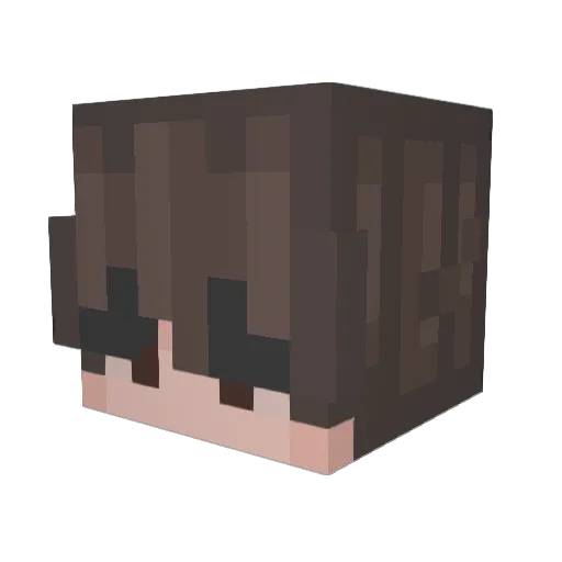 cheririch Minecraft avatar head, 3D render