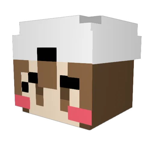 cherish333 Minecraft avatar head, 3D render