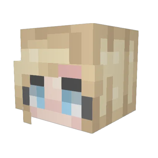 cheritzu Minecraft avatar head, 3D render