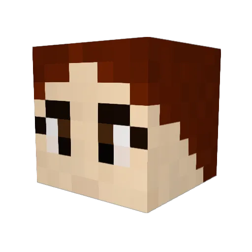 cherkuni Minecraft avatar head, 3D render