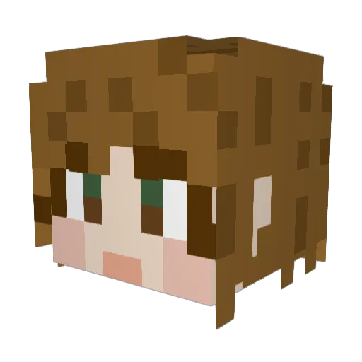 cherriejellie Minecraft avatar head, 3D render