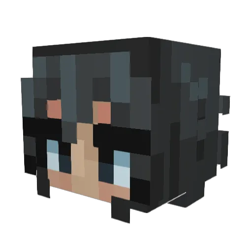 cherrikola Minecraft avatar head, 3D render
