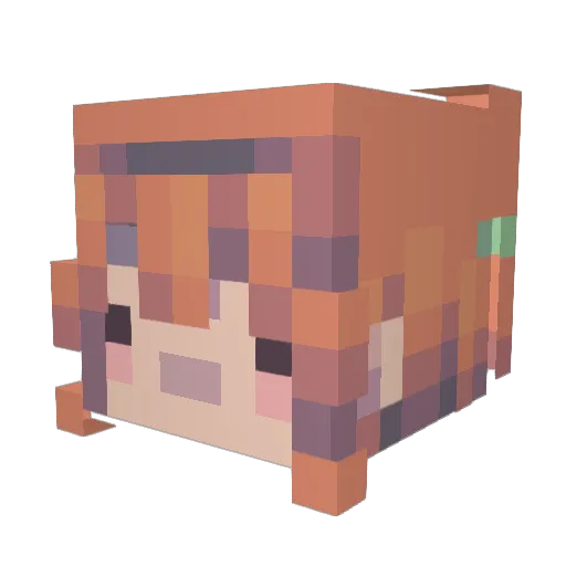cherripies Minecraft avatar head, 3D render